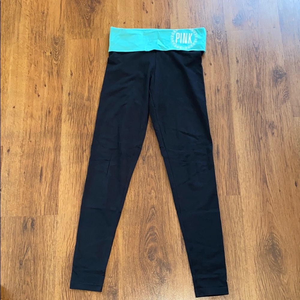 ‘PINK’ mint green yoga pants/leggings.